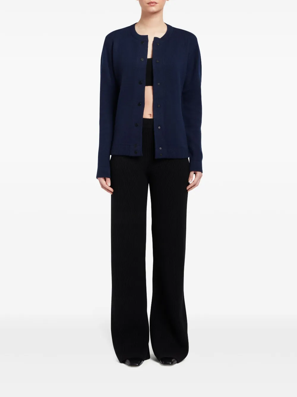 Cashmere In Love Faye fine-knit cardigan - Blauw