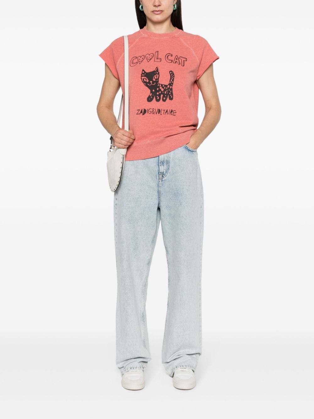 Shop Zadig & Voltaire Cool Cat Sleeveless Sweatshirt In Pink