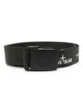 Stone Island Compass-motif buckled belt - Green