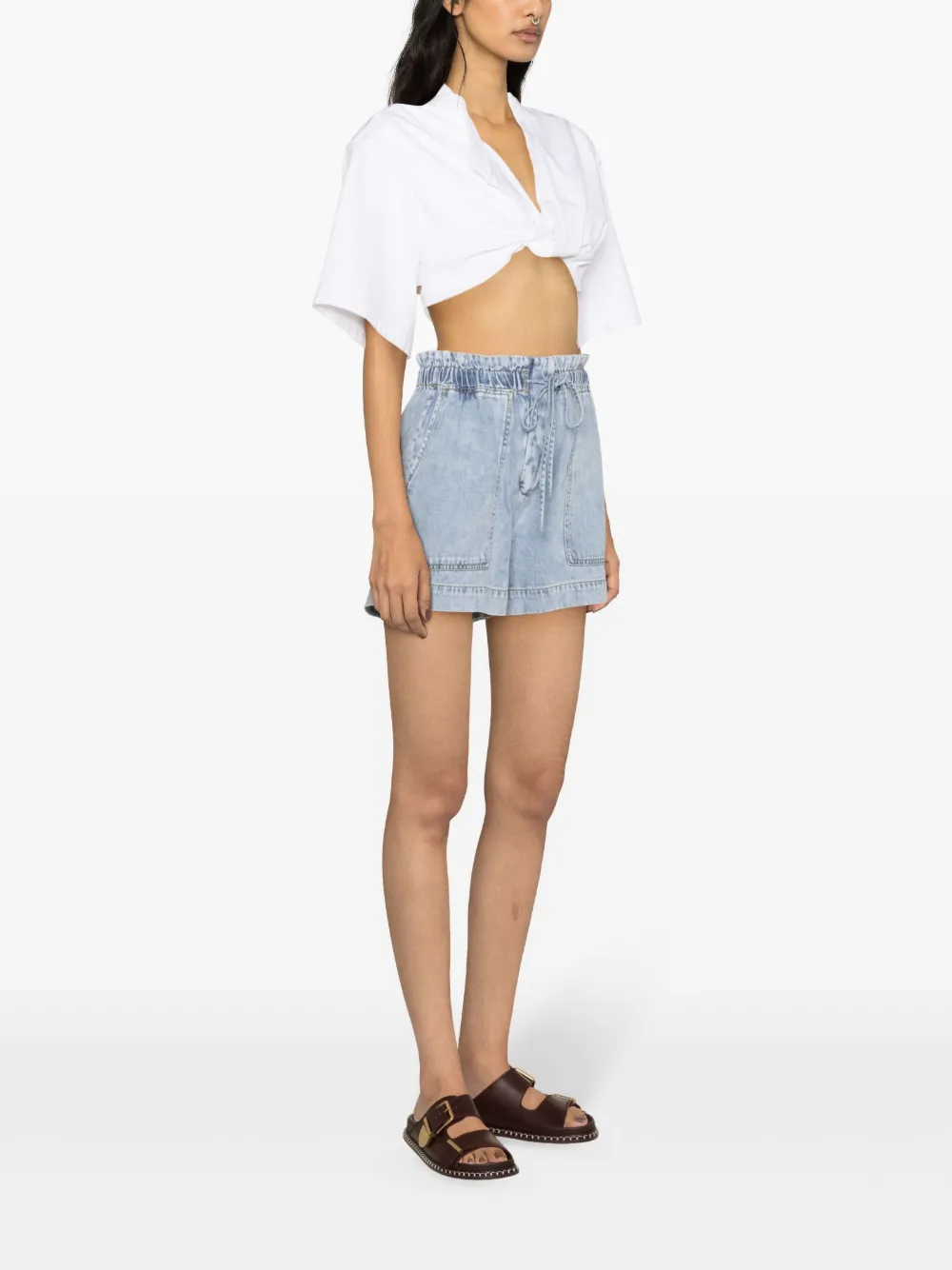  Rails Shorts Foster Denim A Gamba Ampia - Blu 