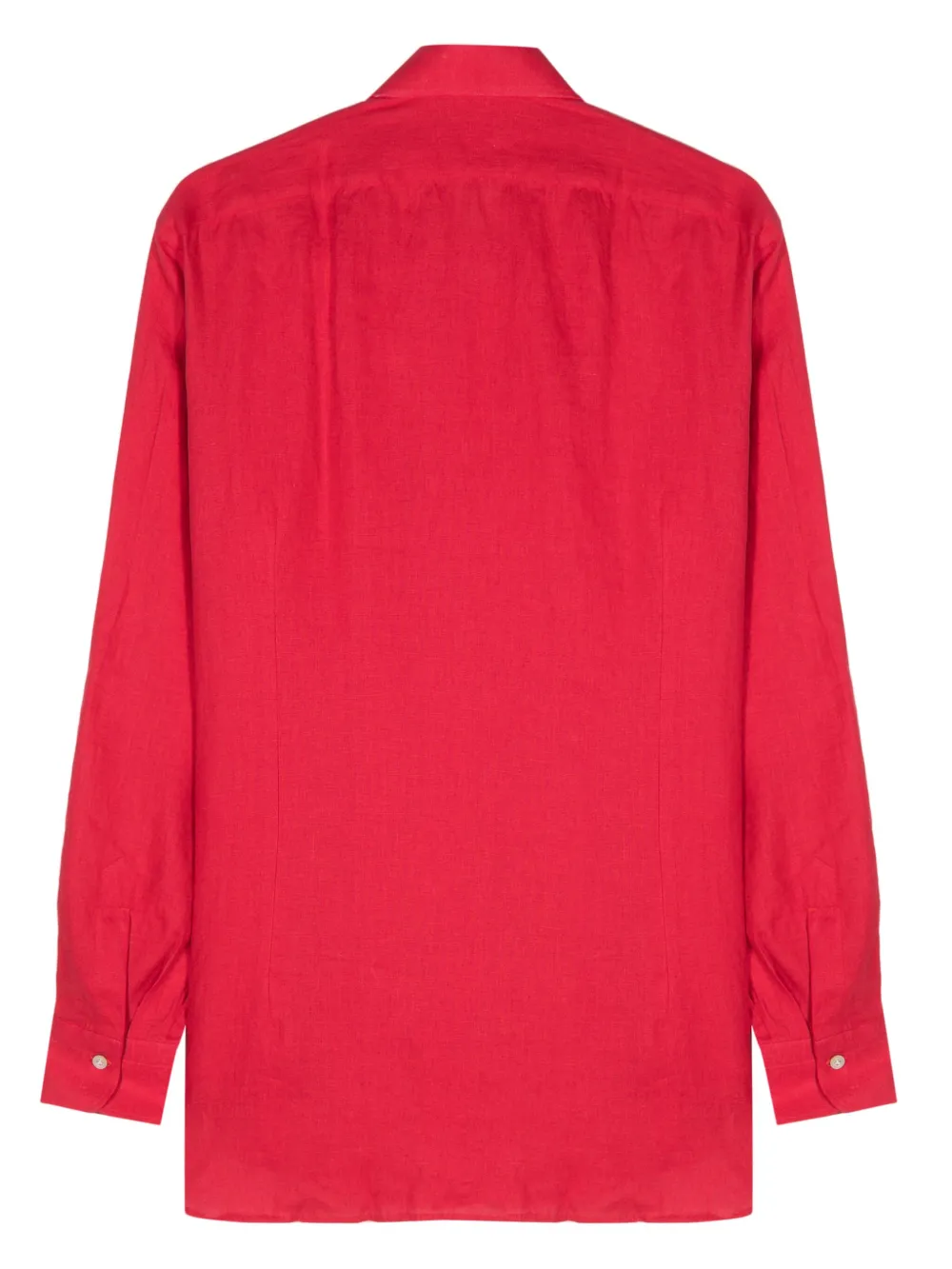 Shop Kiton Long-sleeve Linem Shirt In Red