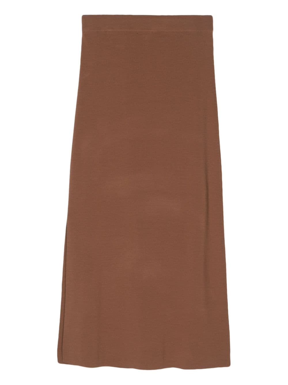 Shop Rails Side-slit Knitted Skirt In Brown