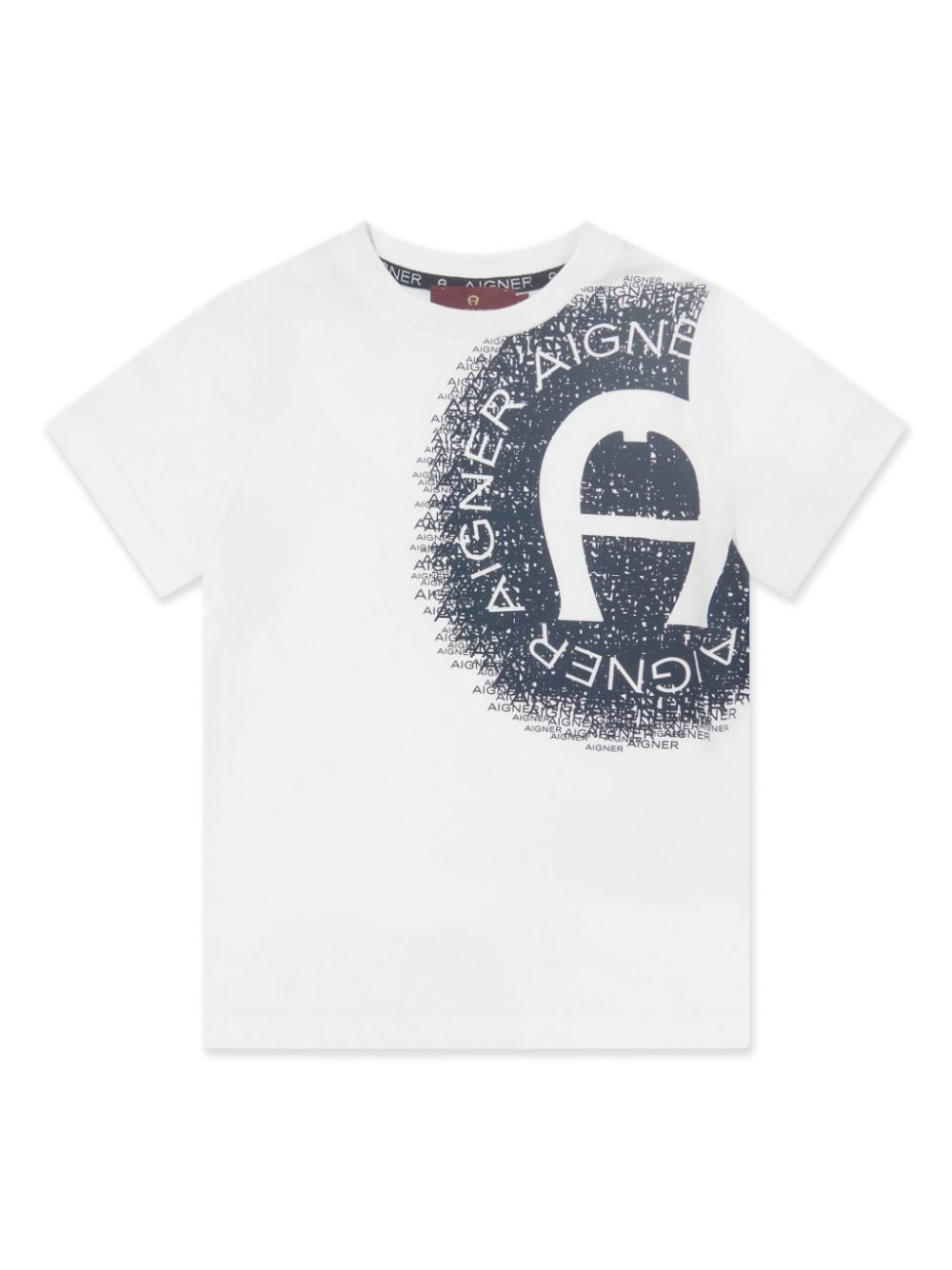 Aigner Kids logo-print cotton T-shirt - Bianco