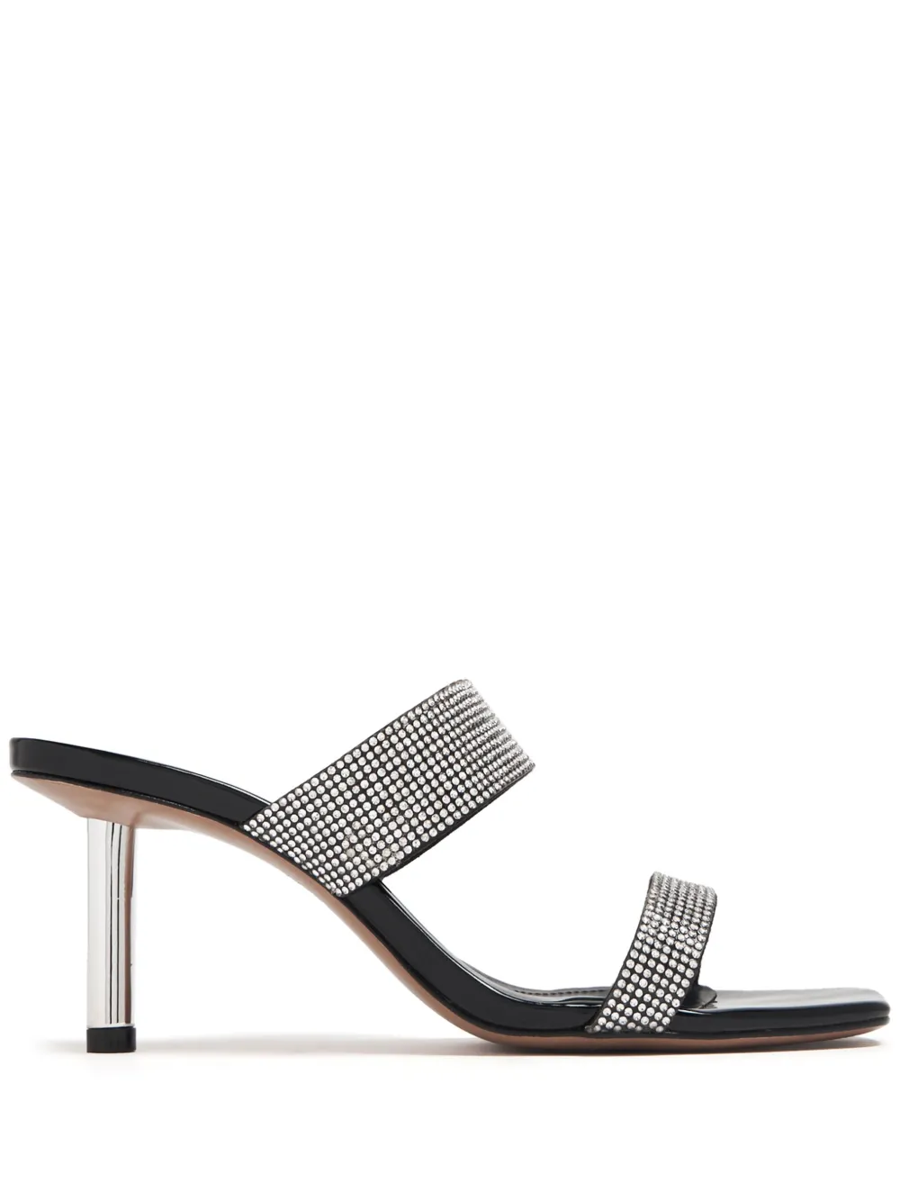 Schutz Liam 75mm leather mules Silver