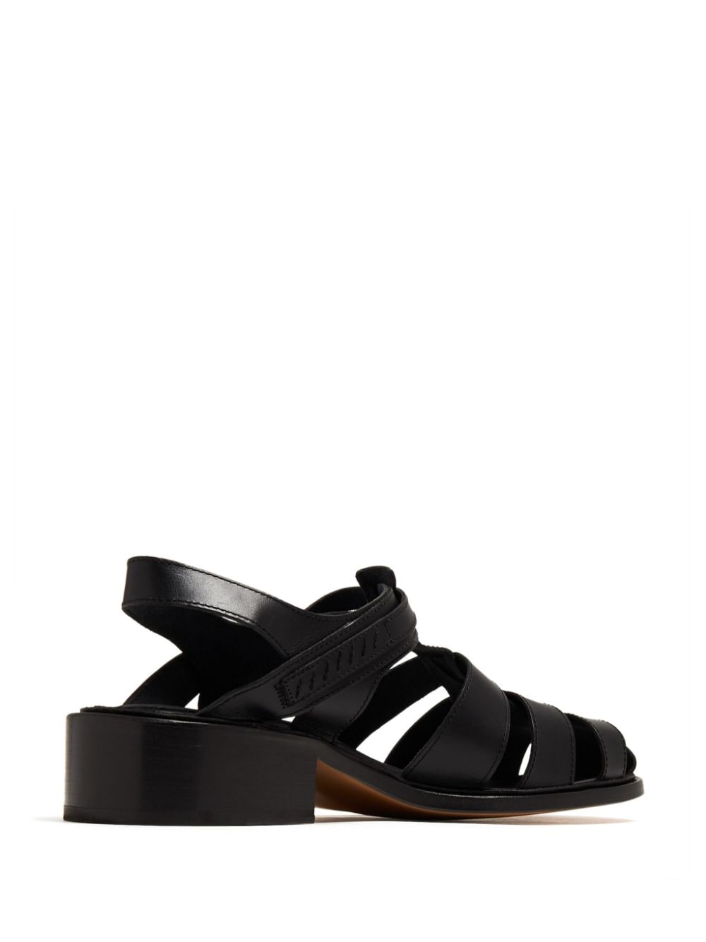 Shop Phileo Pecheur Faux-leather Sandals In Black