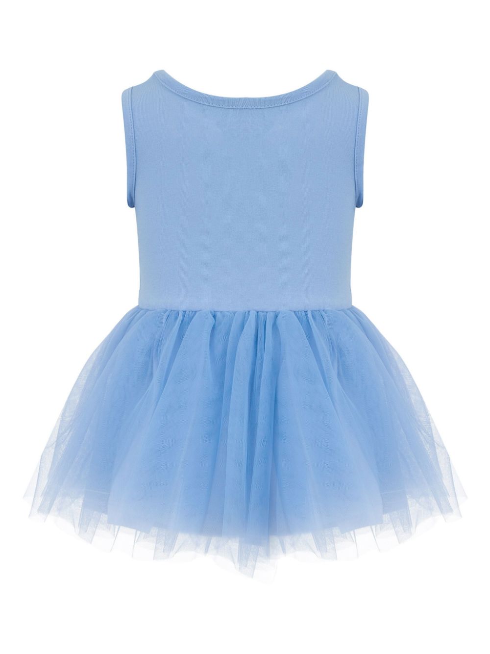 Shop Lapin House Layered Striped Tulle Dress In Blue