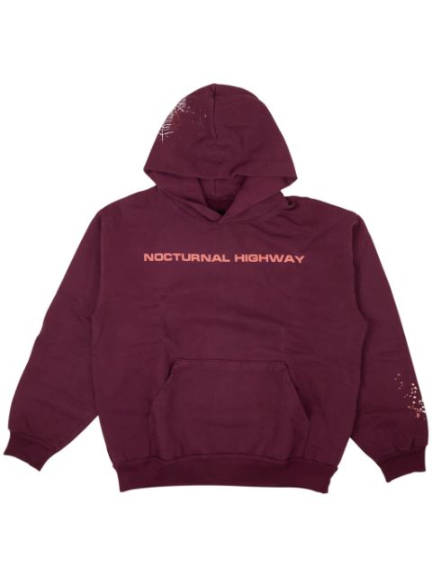 SP5DER Nocturnal Highway cotton hoodie