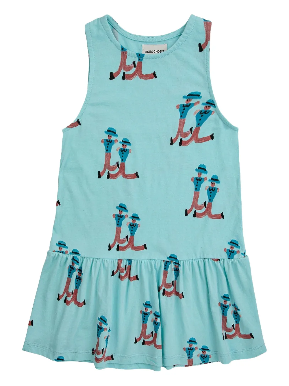 Bobo Choses dancing giants-print dress Blauw
