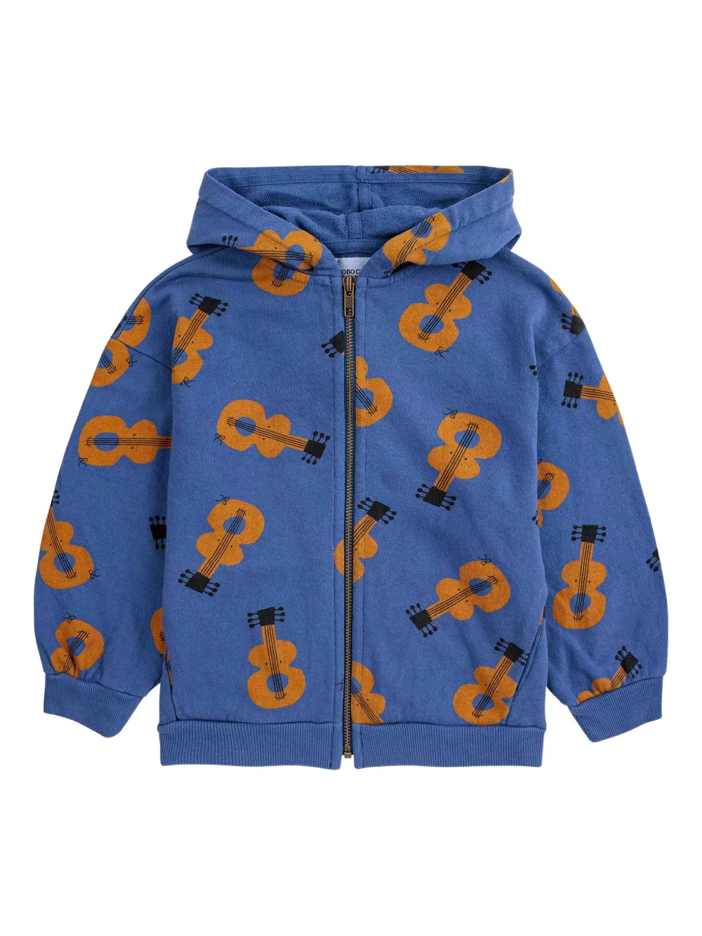 Bobo Choses Hoodie met gitaarprint en rits Blauw