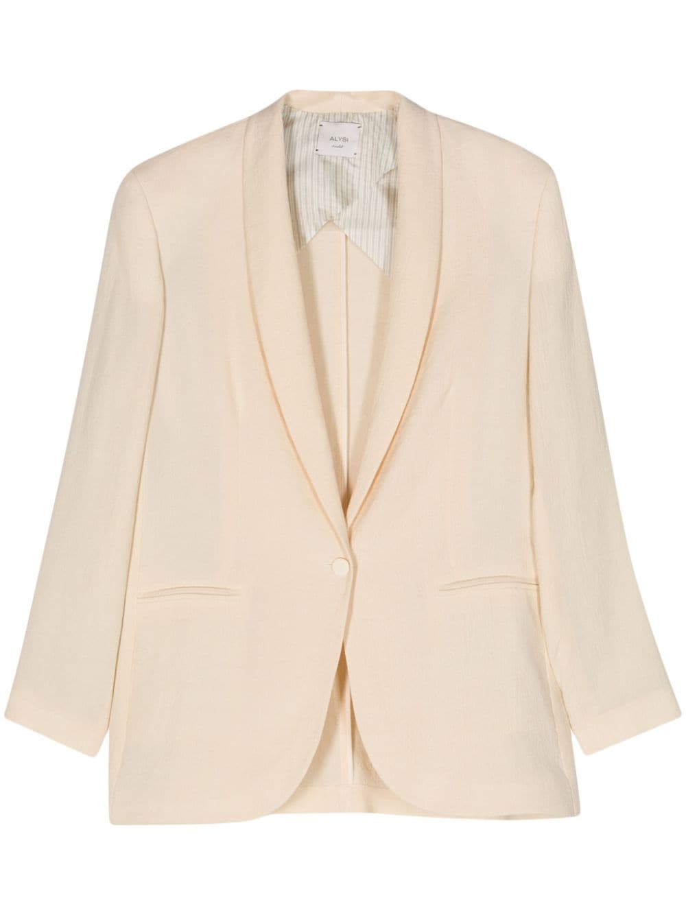 Alysi Shawl-lapels Single-breasted Blazer In Neutrals