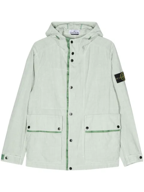 Stone Island Compass-badge linen blend jacket