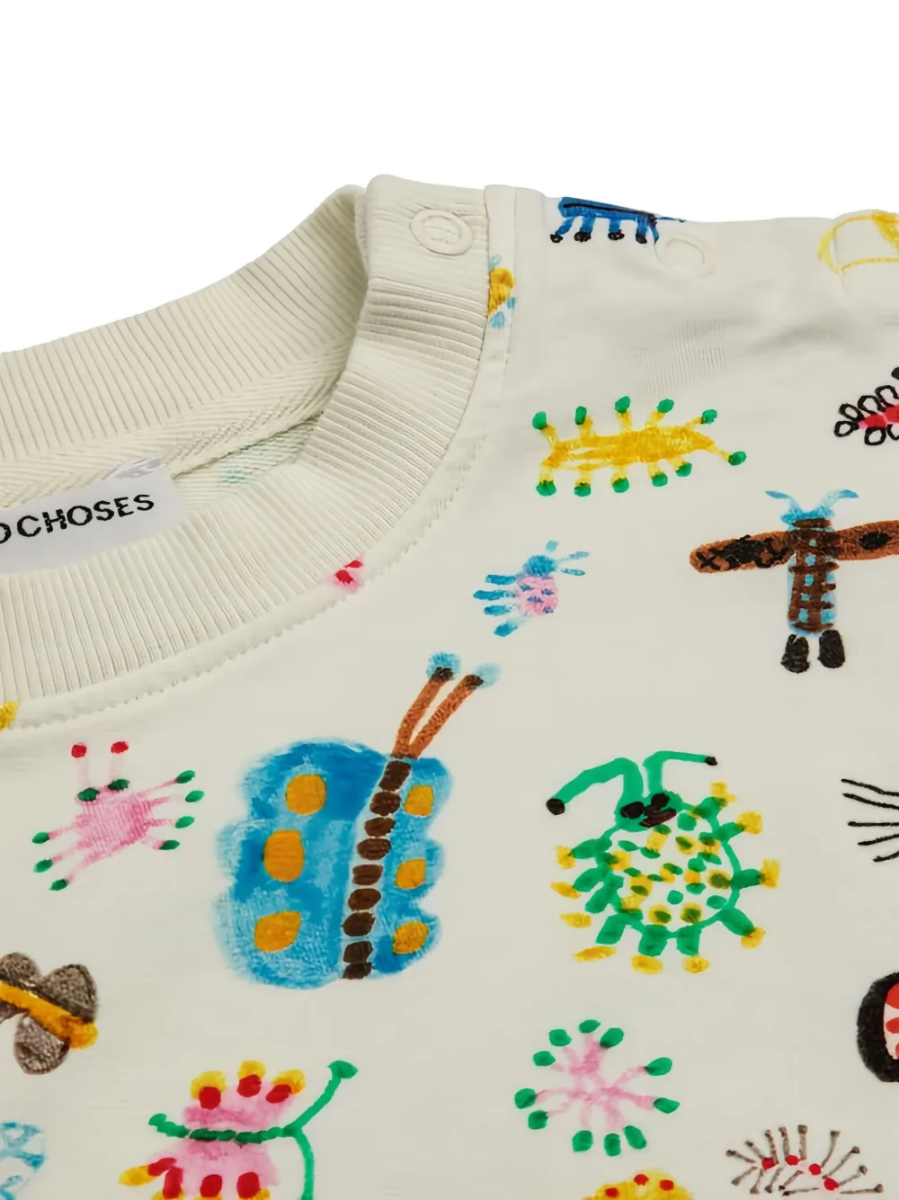 Bobo Choses Sweater met insecten-print Wit