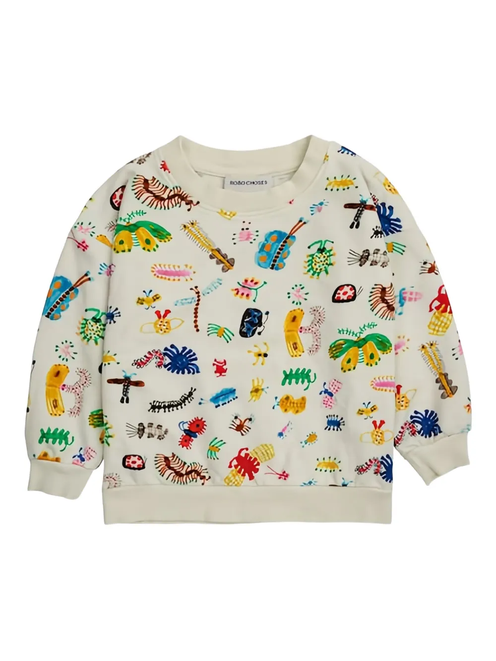 Bobo Choses Sweater met insecten-print Wit