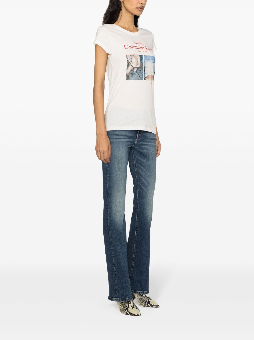 Shop Zadig & Voltaire Skinny Cll Photograph-print T-shirt In White