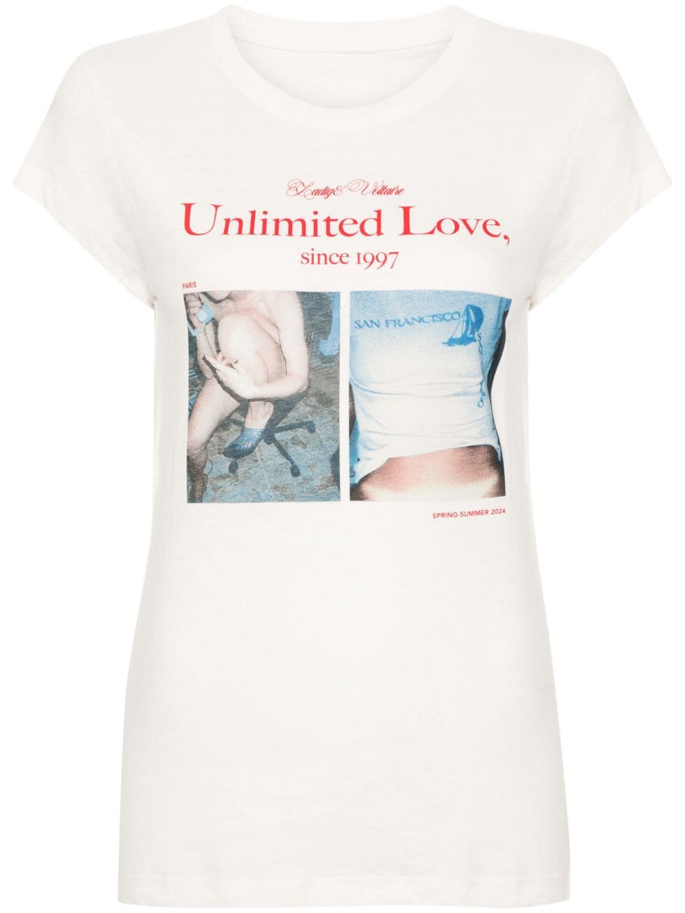 Zadig & Voltaire Skinny Cll Photograph-print T-shirt In White