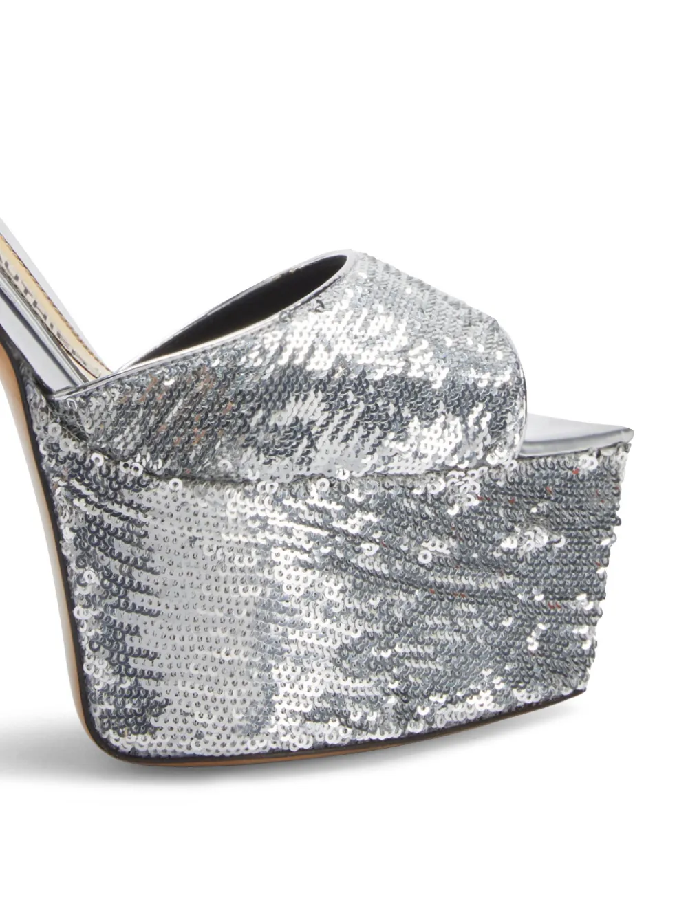 Alexandre Vauthier 160mm sequin-embellished sandals Silver