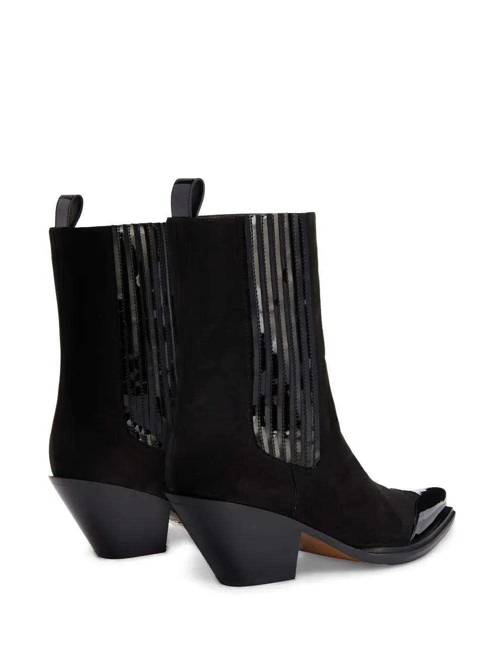 Alexandre Vauthier suede ankle boots Black