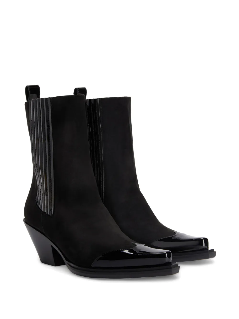 Alexandre Vauthier suede ankle boots Black