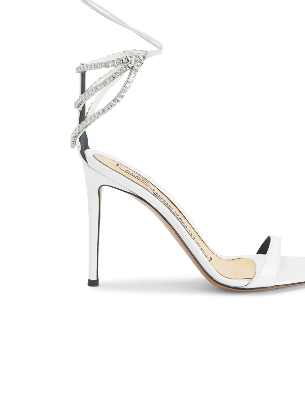 Alexandre Vauthier 111mm lace-up sandals White