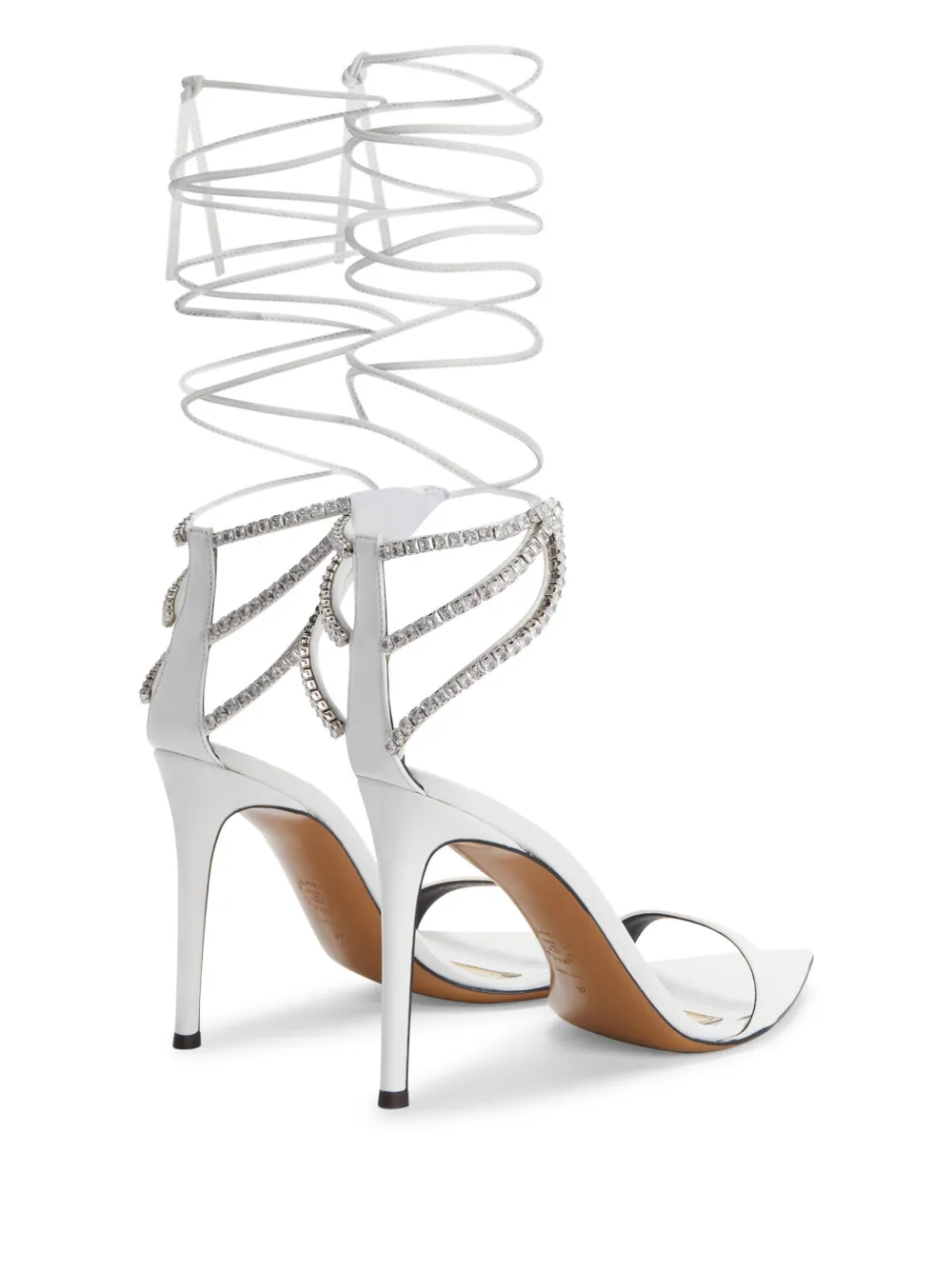 Alexandre Vauthier 111mm lace-up sandals White