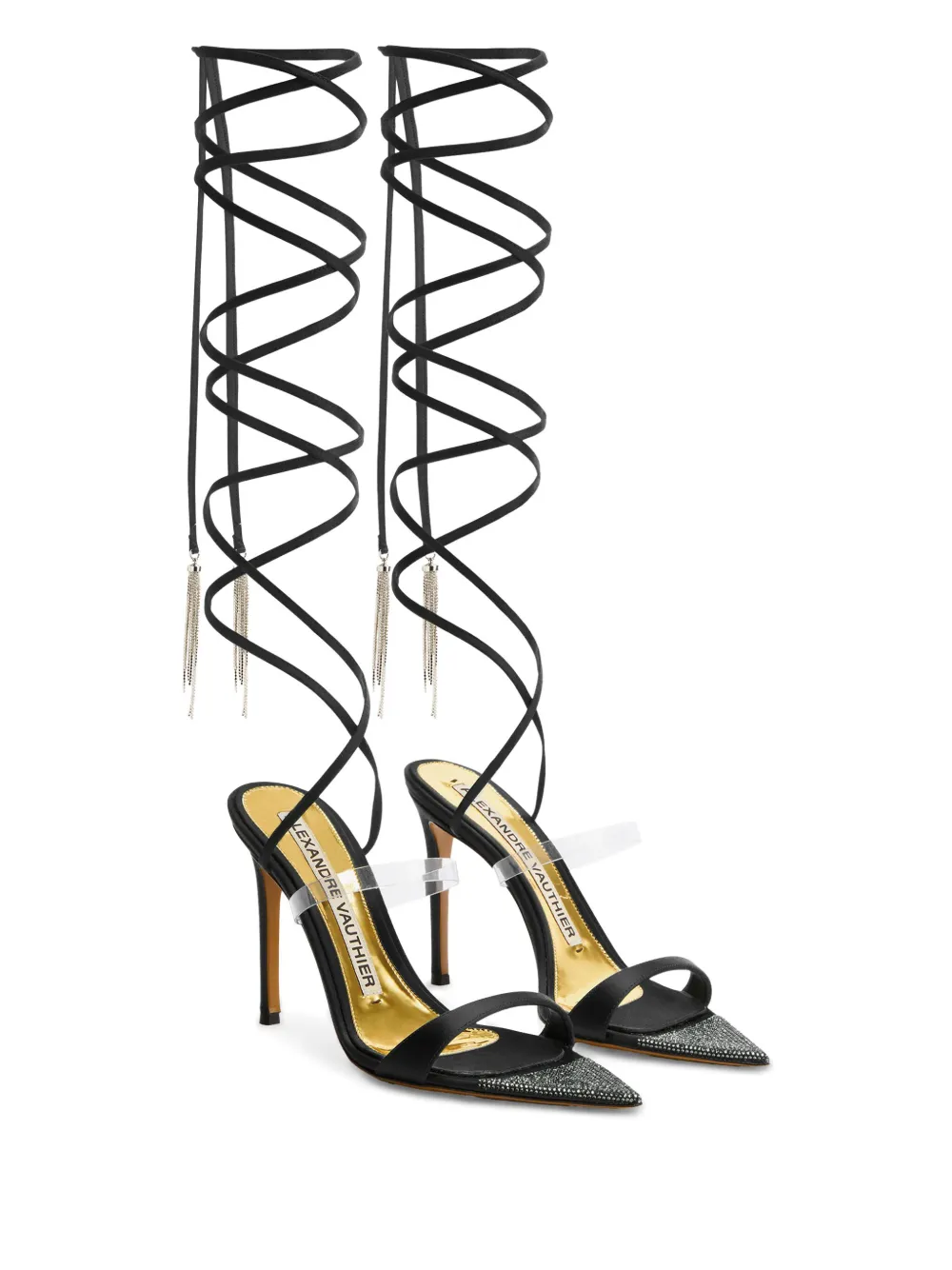 Alexandre Vauthier 111mm lace-up sandals Black