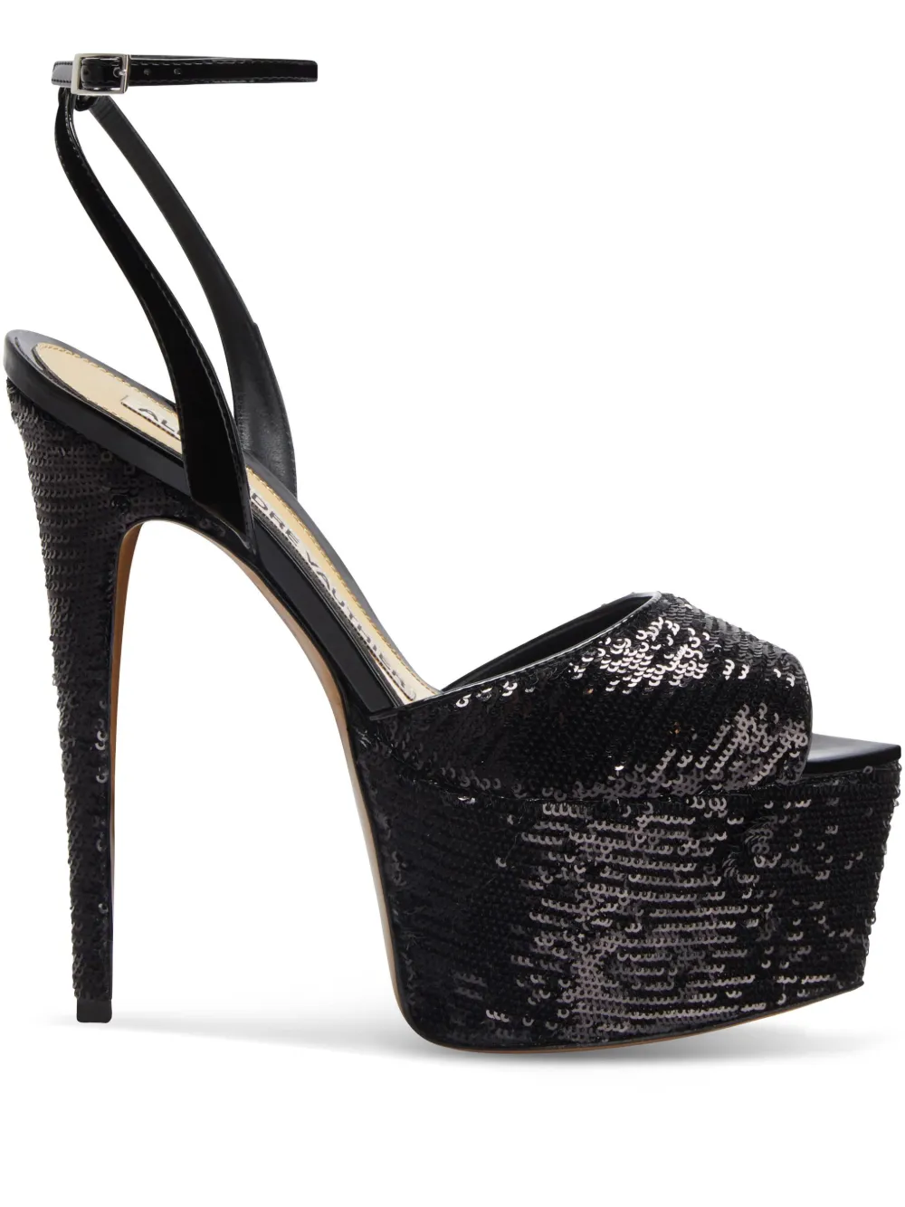 Alexandre Vauthier 116mm sequin-embellished sandal Black