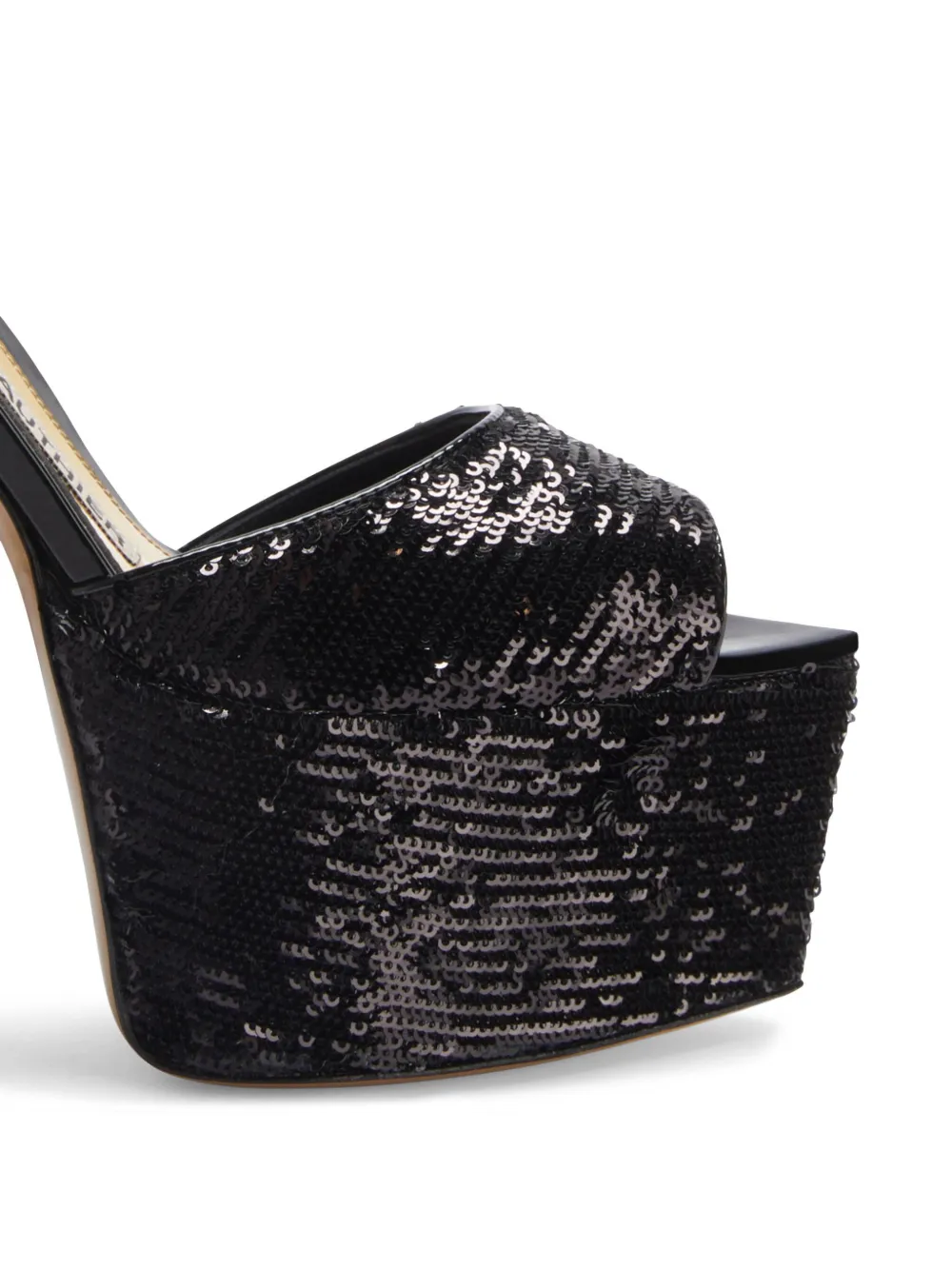 Alexandre Vauthier 116mm sequin-embellished sandal Black