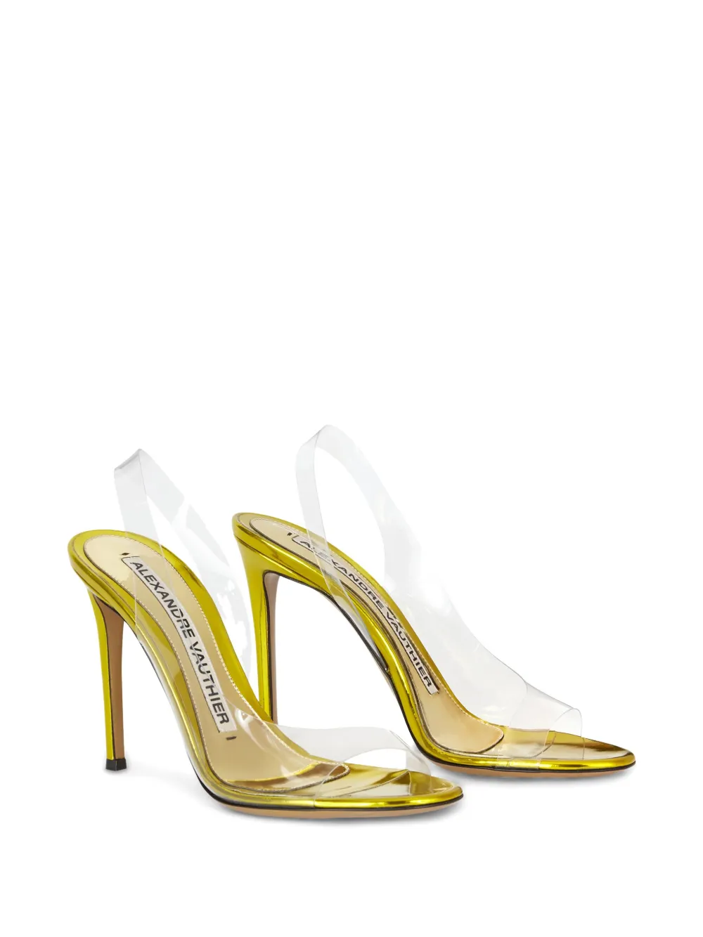 Alexandre Vauthier 111mm transparent sandals Yellow