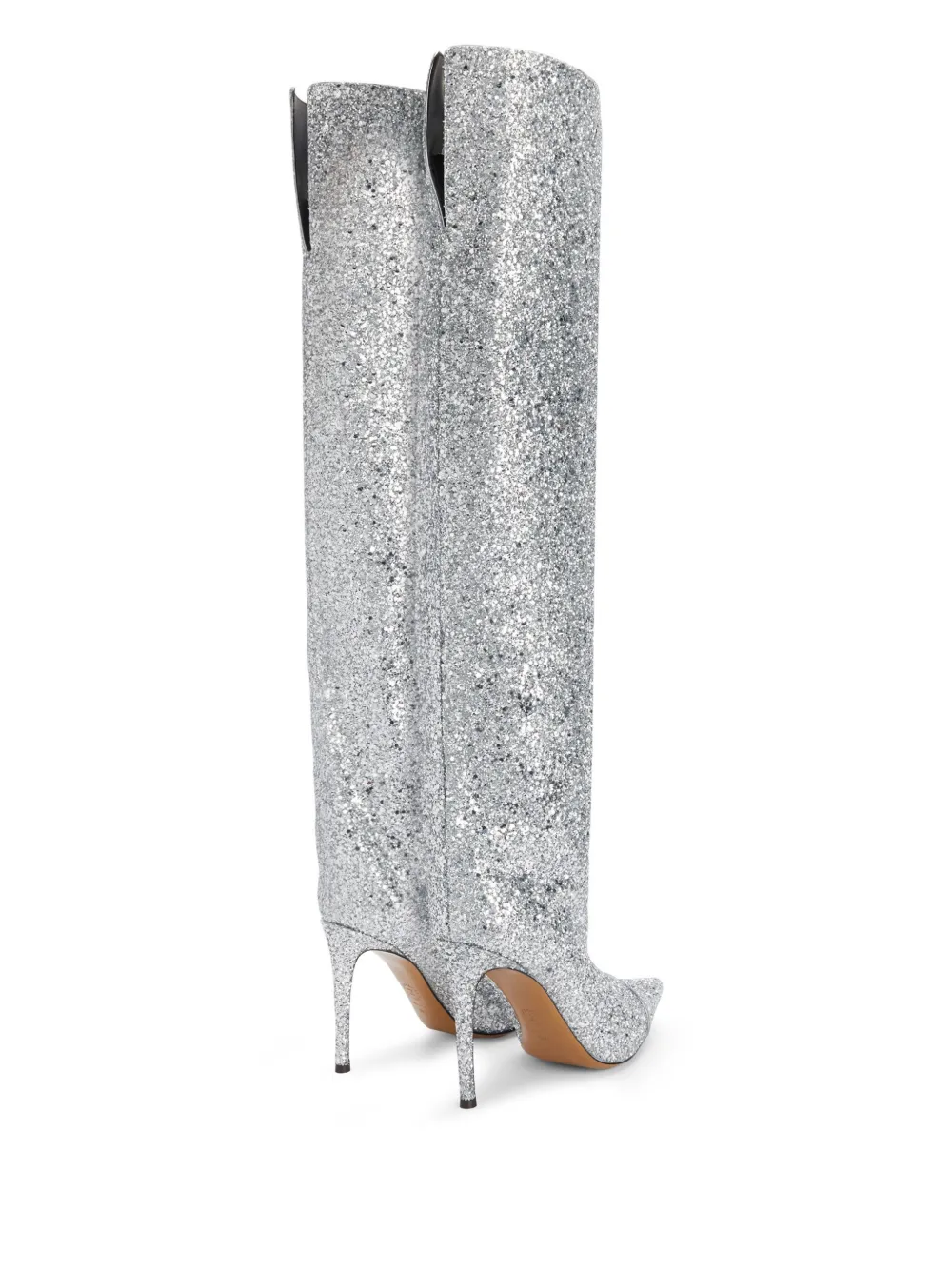 Alexandre Vauthier 90mm Viola glittered boots Silver