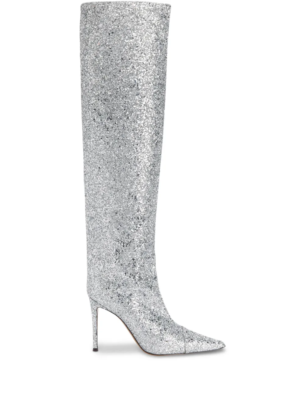 Alexandre Vauthier 90mm Viola glittered boots Silver