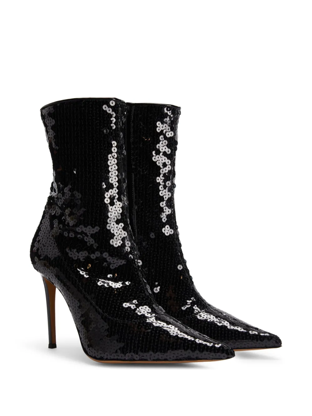 Alexandre Vauthier 100mm sequin-embellished boots Black