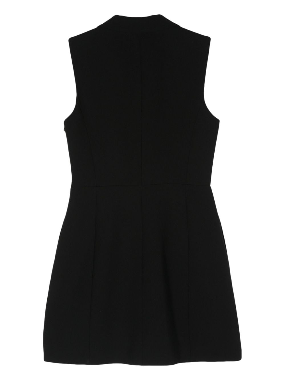 Shop Theory Crepe Fitted Mini Dress In Black