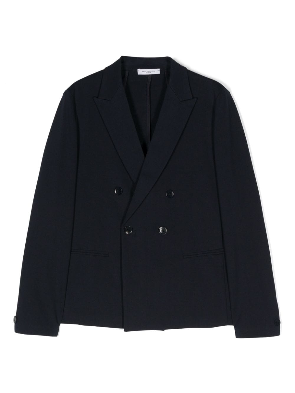 Shop Paolo Pecora Double-breasted Blazer In Blue