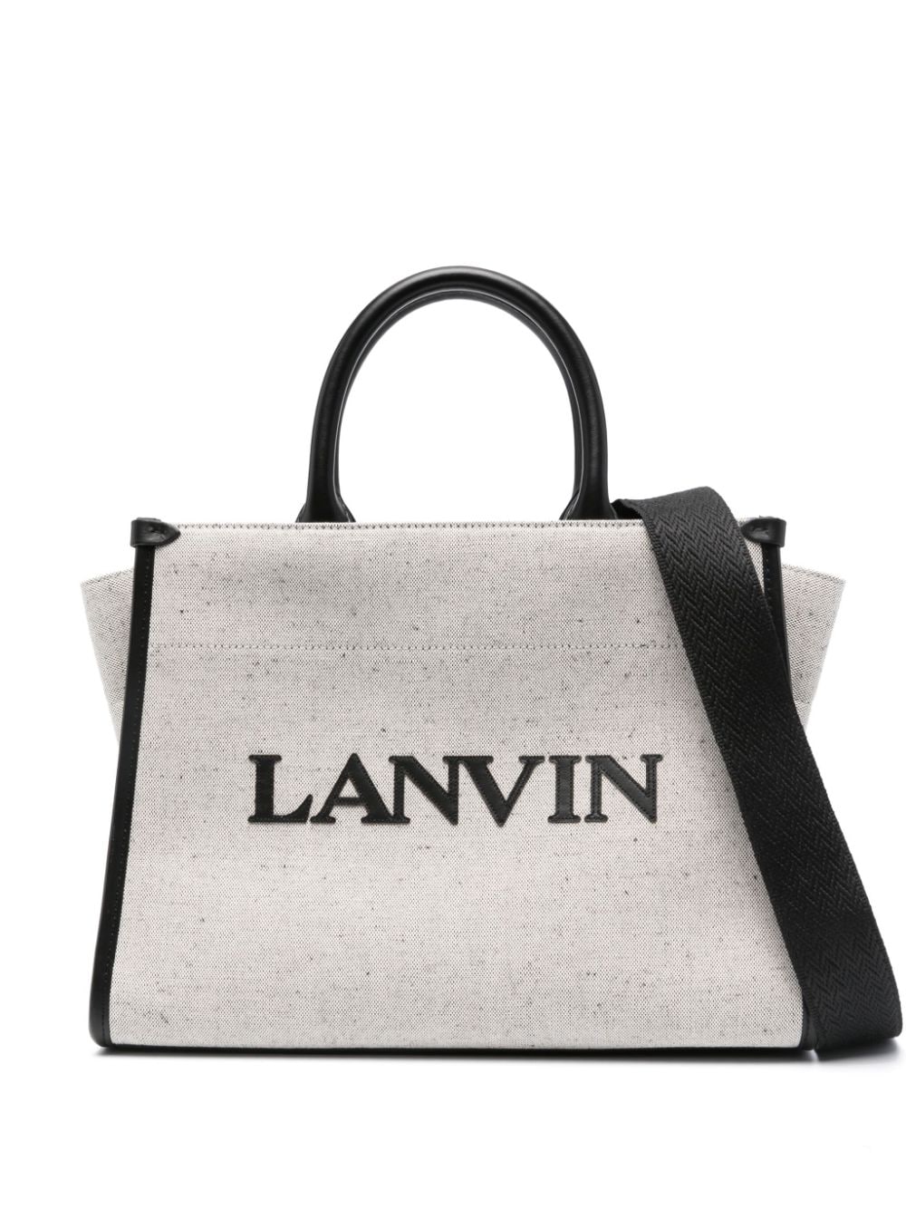 Lanvin shopper met logo-reliëf Beige