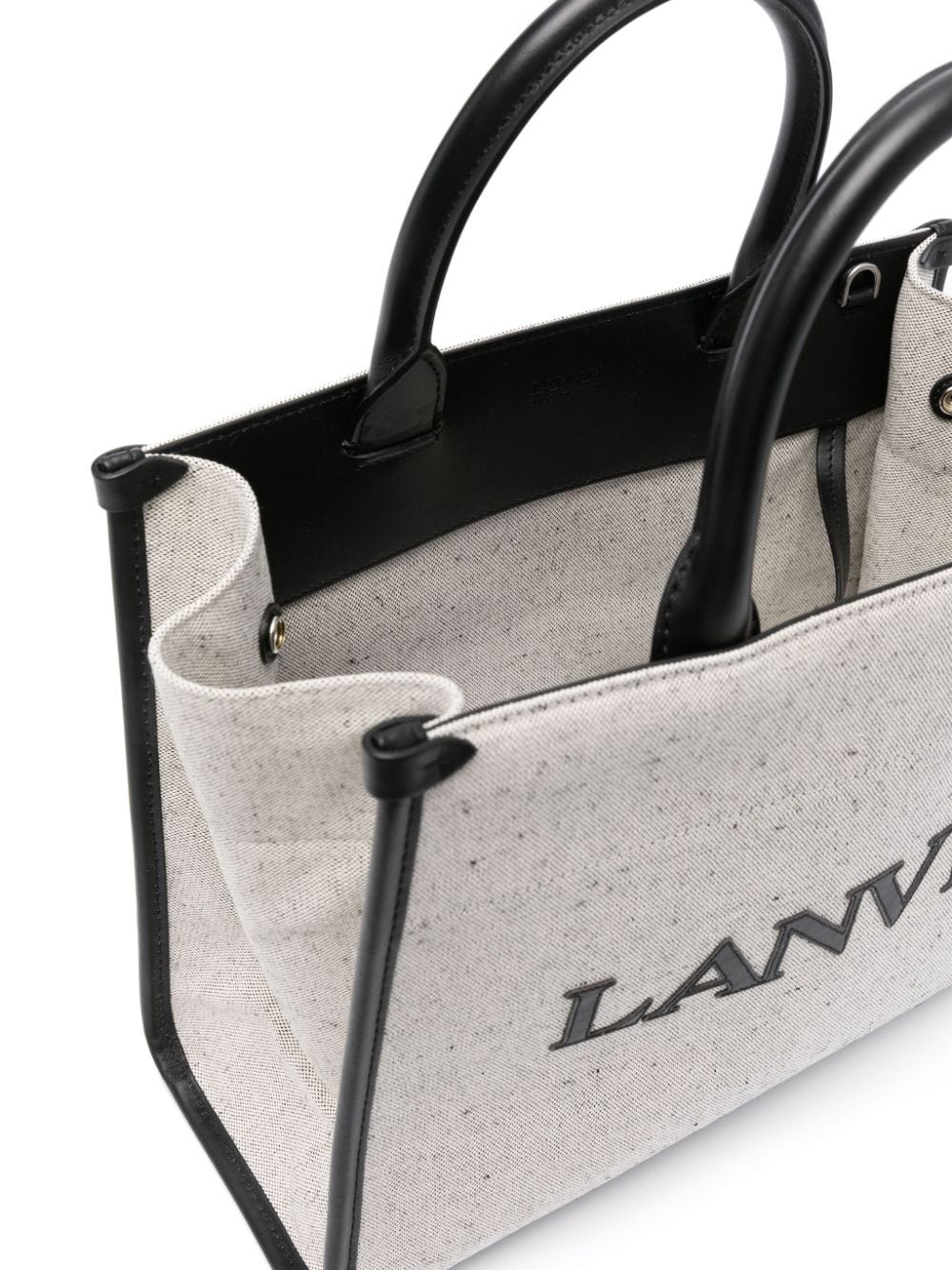 Shop Lanvin Logo-embossed Tote Bag In Neutrals