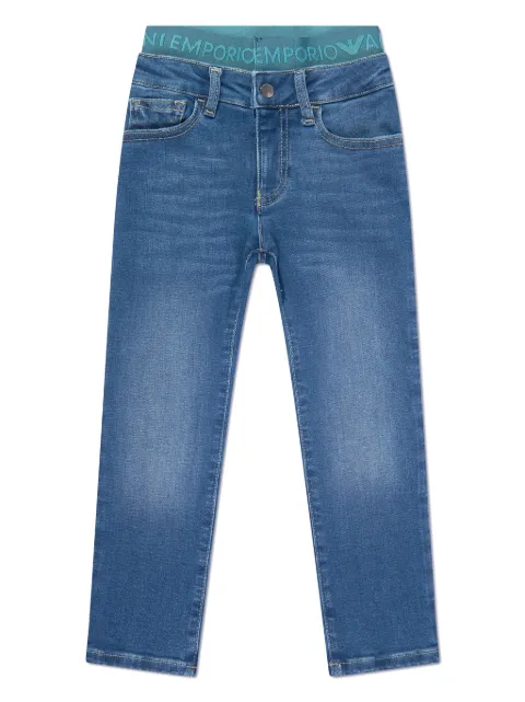 Emporio Armani Kids Calça jeans reta J07 com logo