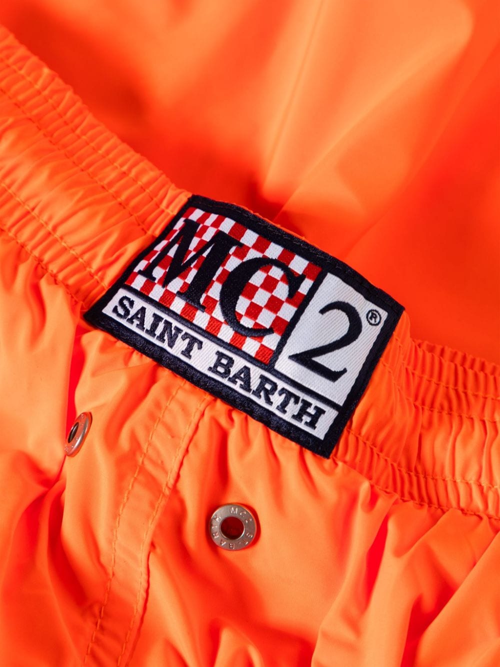 Shop Mc2 Saint Barth X Pantone™ Drawstring-waist Swim Shorts In 橘色