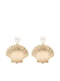 Mateo 14kt yellow gold Venus pearl shell earrings