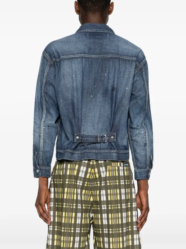Neighborhood ペイント デニムジャケット | ブルー | FARFETCH JP