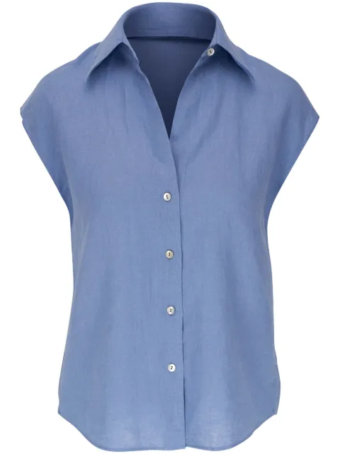 Vince sleeveless linen shirt