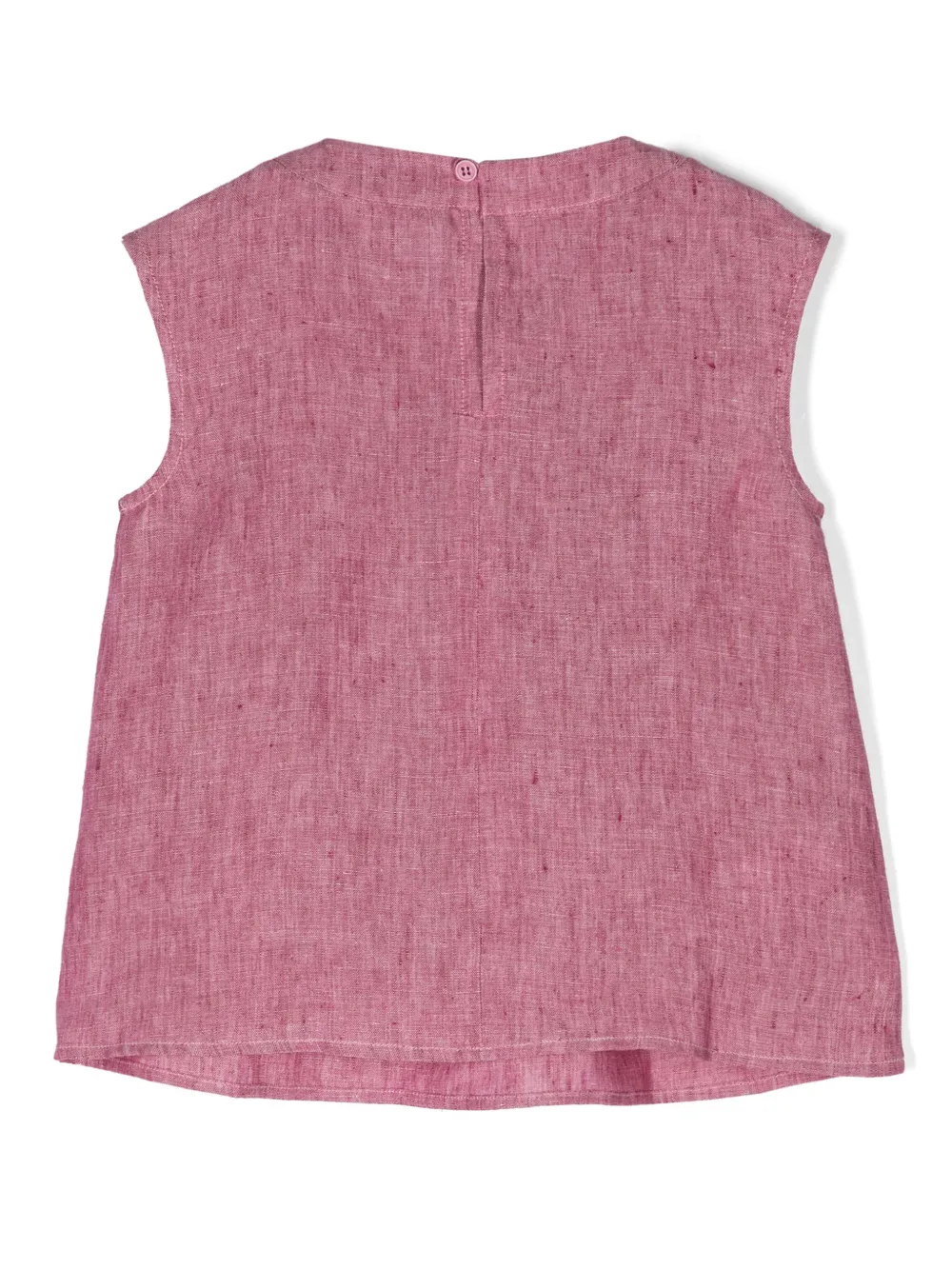 Shop Il Gufo Pleat-detailing Linen Blouse In Pink