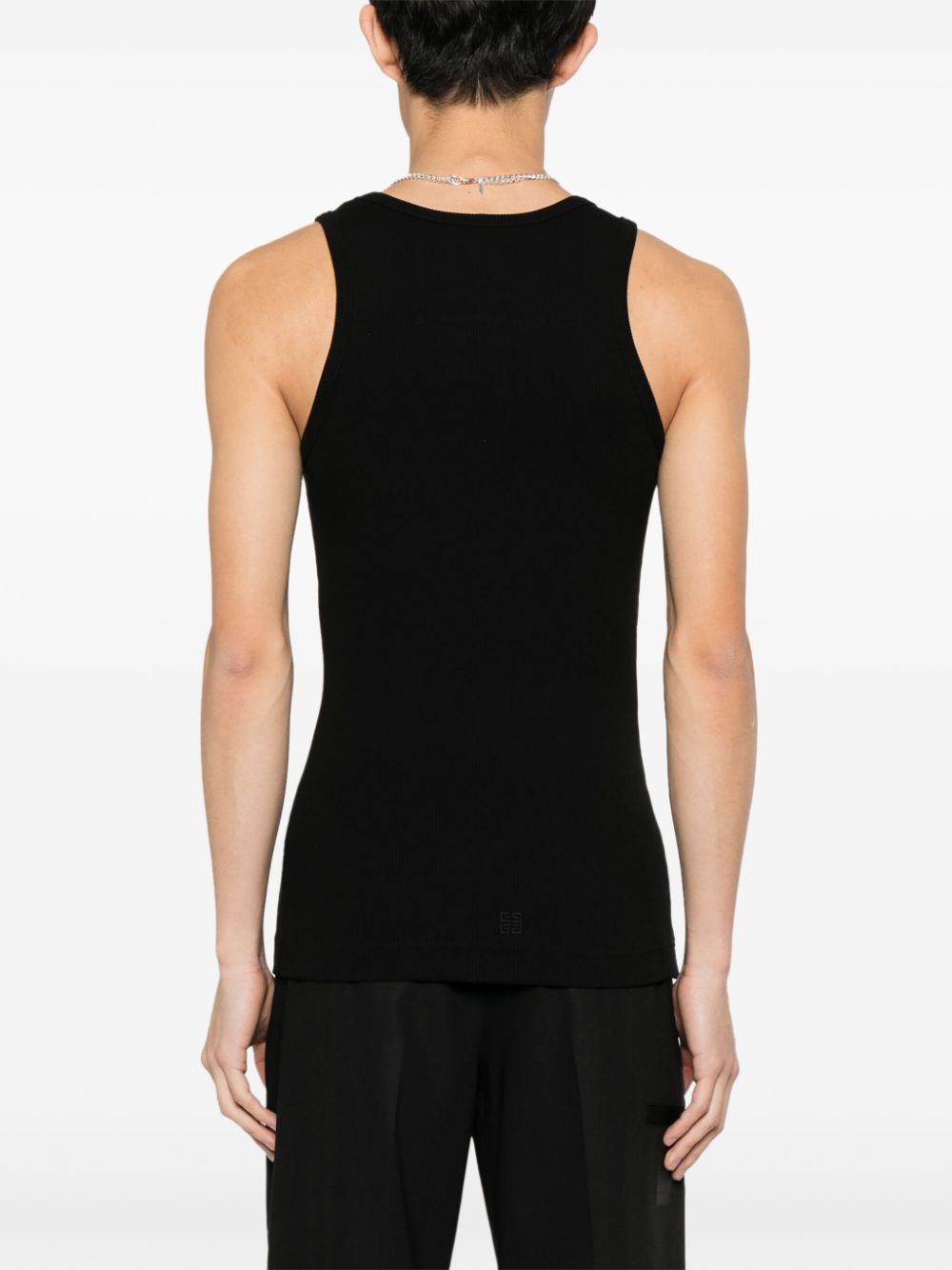 Shop Givenchy Fine-ribbed Tank Top In Black