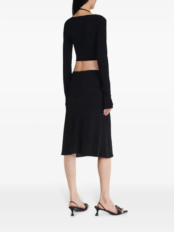 Dion Lee カットアウトトップス Dion Lee カットアウト ホルターネックトップ | ブラック