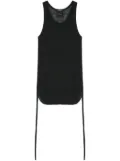 Ann Demeulemeester semi-sheer fine-knit top - Black