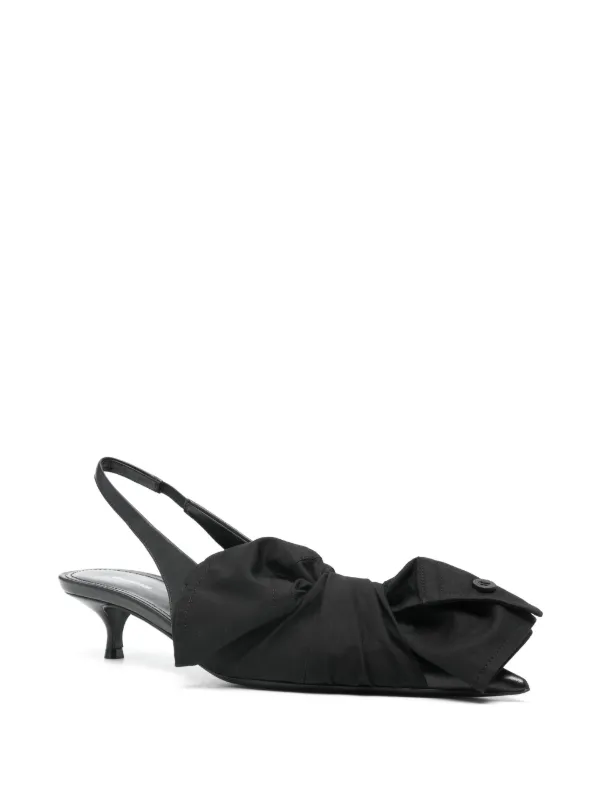 【2025年製 新品】 ブラック | レザーパンプス リボン Balenciaga | JP FARFETCH 靴