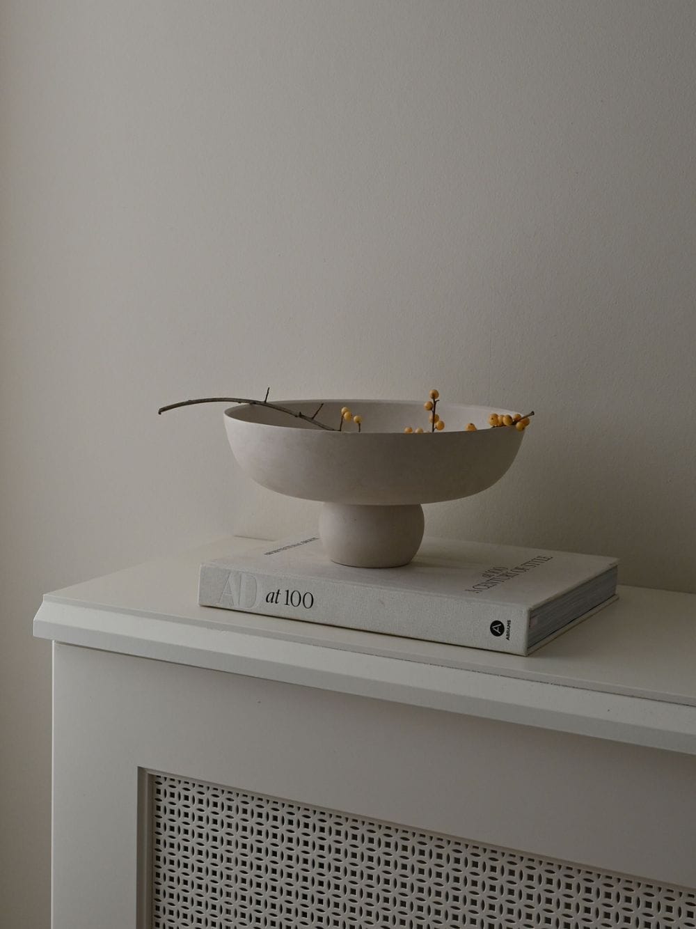 Shop 101 Copenhagen Medium Baburu Ceramic Bowl (15cm X 30cm) In White