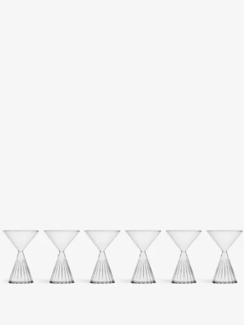 Ichendorf Milano Tutu faceted Martini glasses (set of six)
