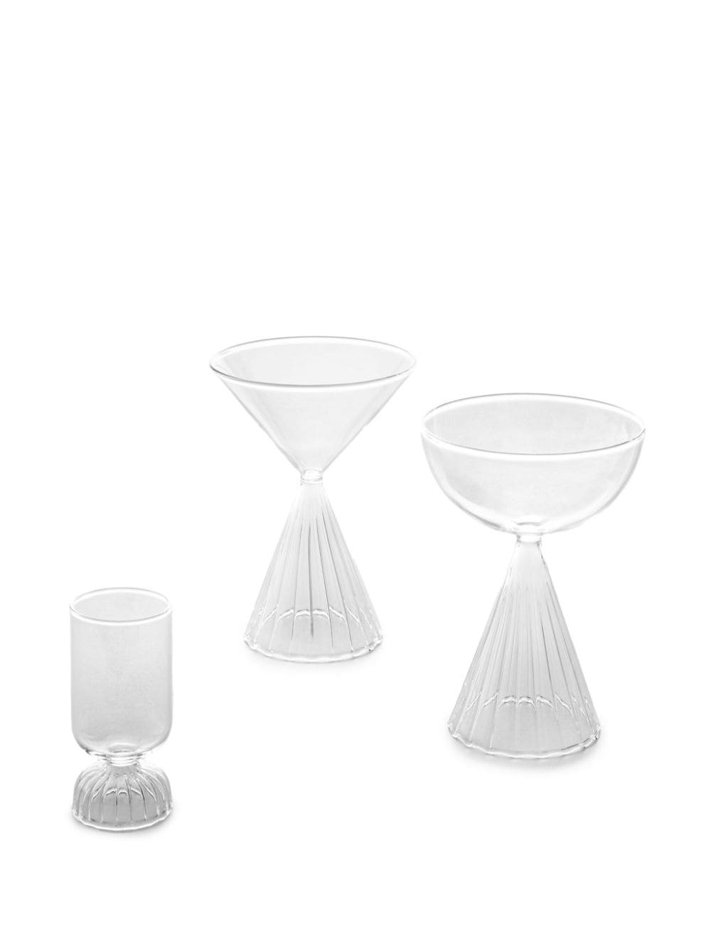 Shop Ichendorf Milano Tutu Faceted Martini Glasses (set Of Six) In White