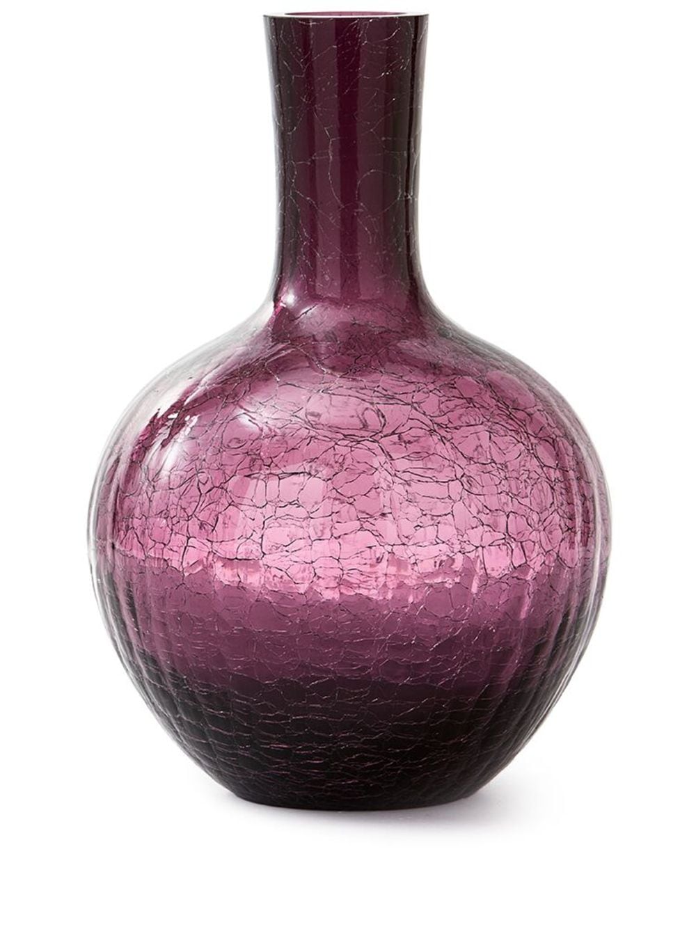 Polspotten Small Ball Body Glass Vase (32cm X 21.6cm) In Purple
