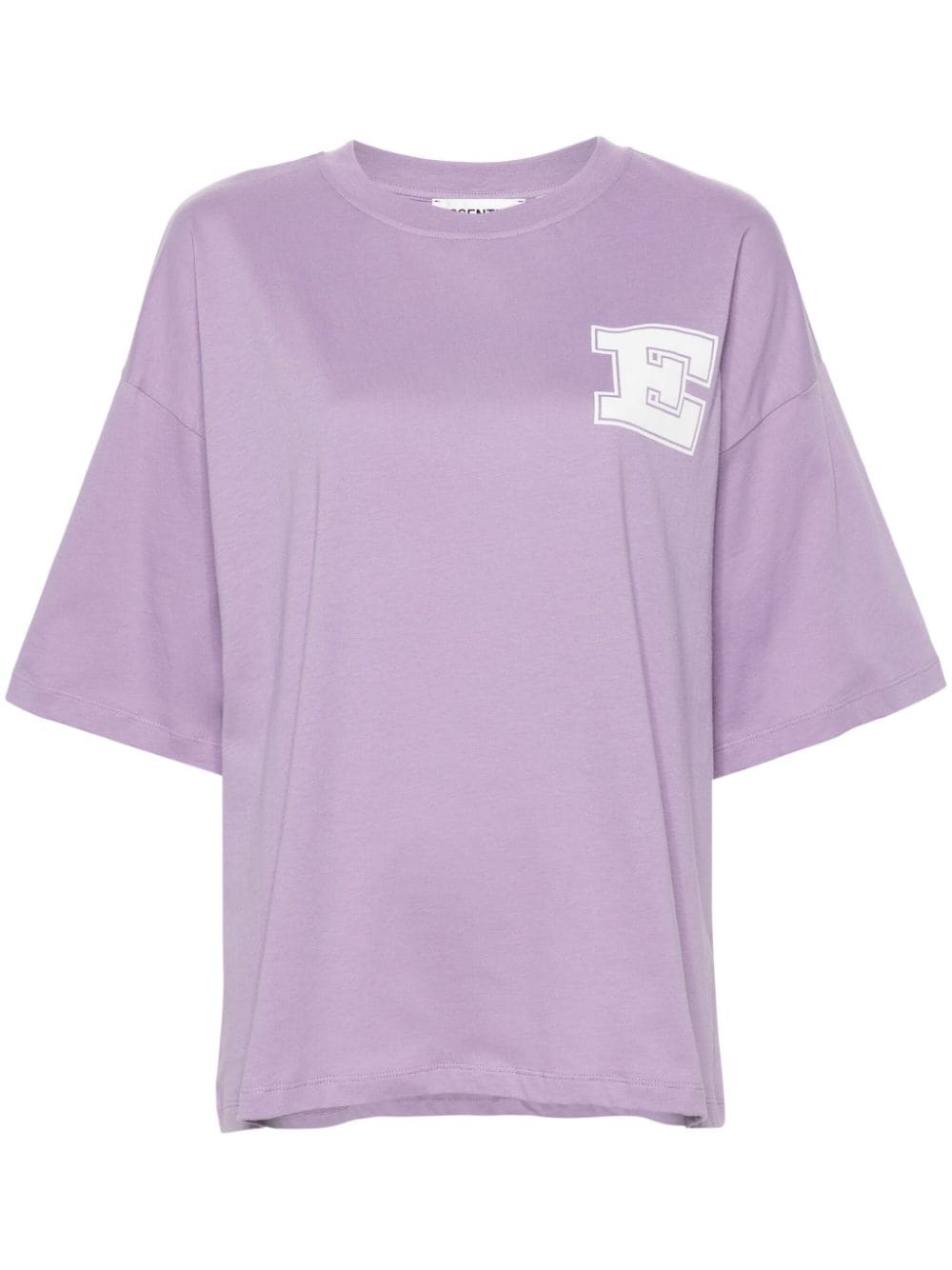 essentiel antwerp t-shirt fetsum à logo e - violet